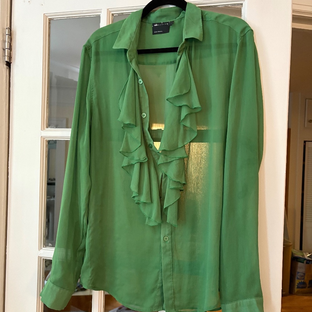 Sheer green top